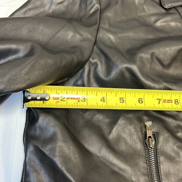 NEW Marybelle Faux Leather Cropped Moto Jacket Size 4X - Picture 8 of 11